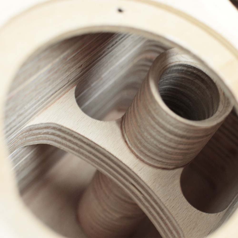 AQ Audio WRS MM2 Passive Monitor Speakers - Beech Plywood - Detail