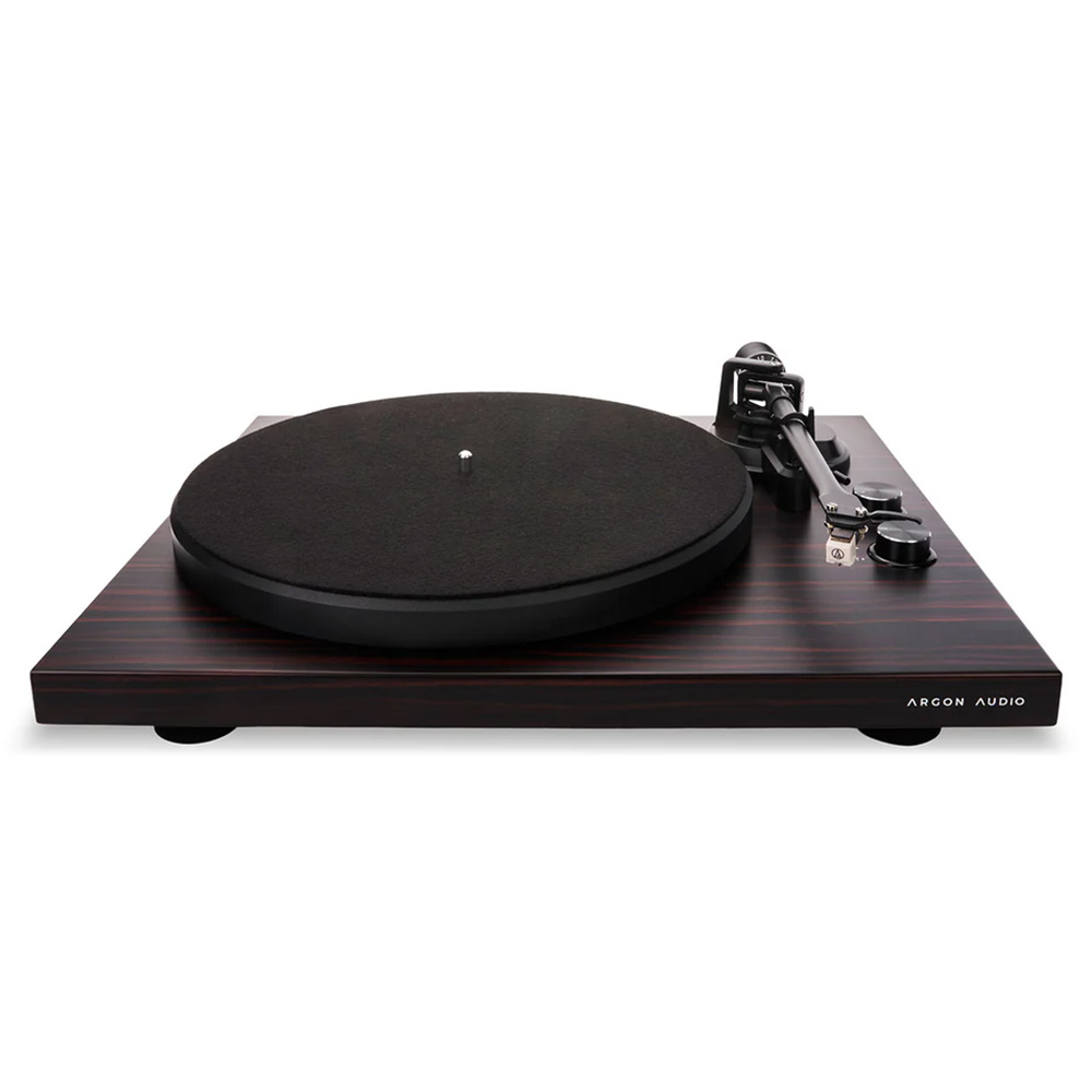 Argon Audio TT MK2 Turntable - Satin Mahogany - front