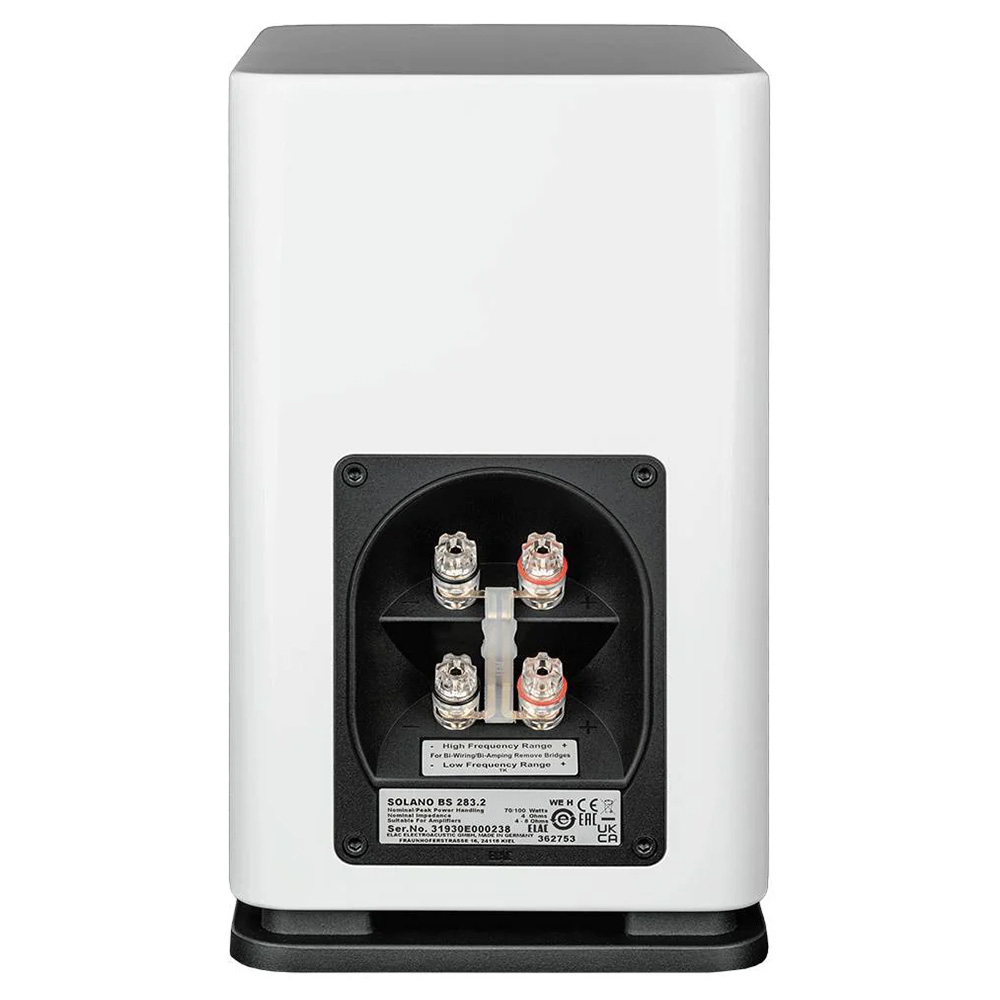 ELAC Solano BS 283.2 Speakers – Gloss White - back