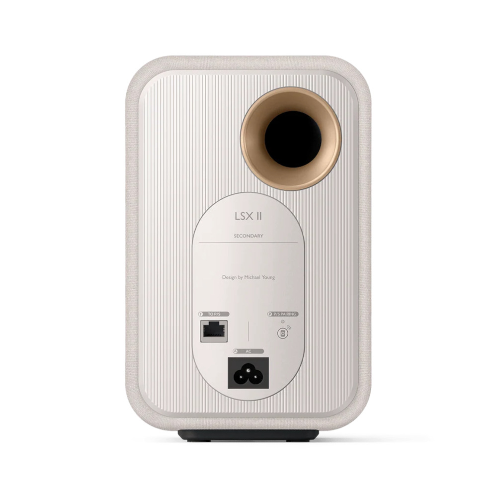 KEF LSX II Speakers - Cotton White - back