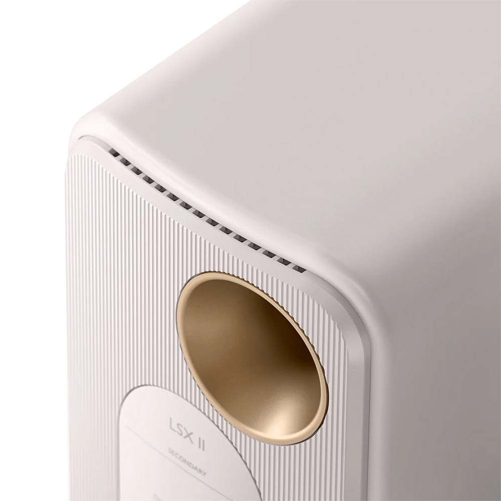 KEF LSX II Speakers - Mineral White - Close