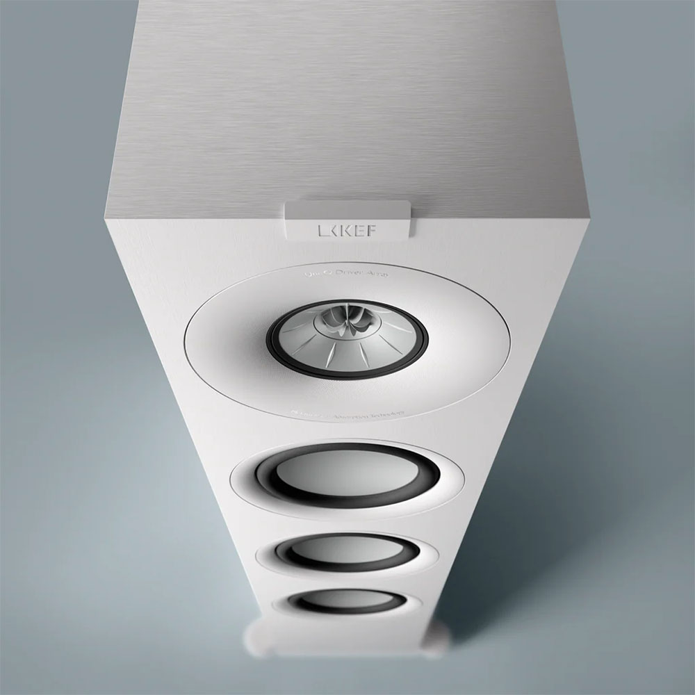 KEF Q11 Meta Speakers – Satin White - front