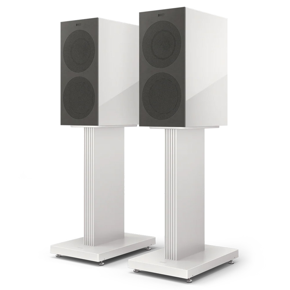 KEF R3 Meta Speakers – White Gloss - left - cover