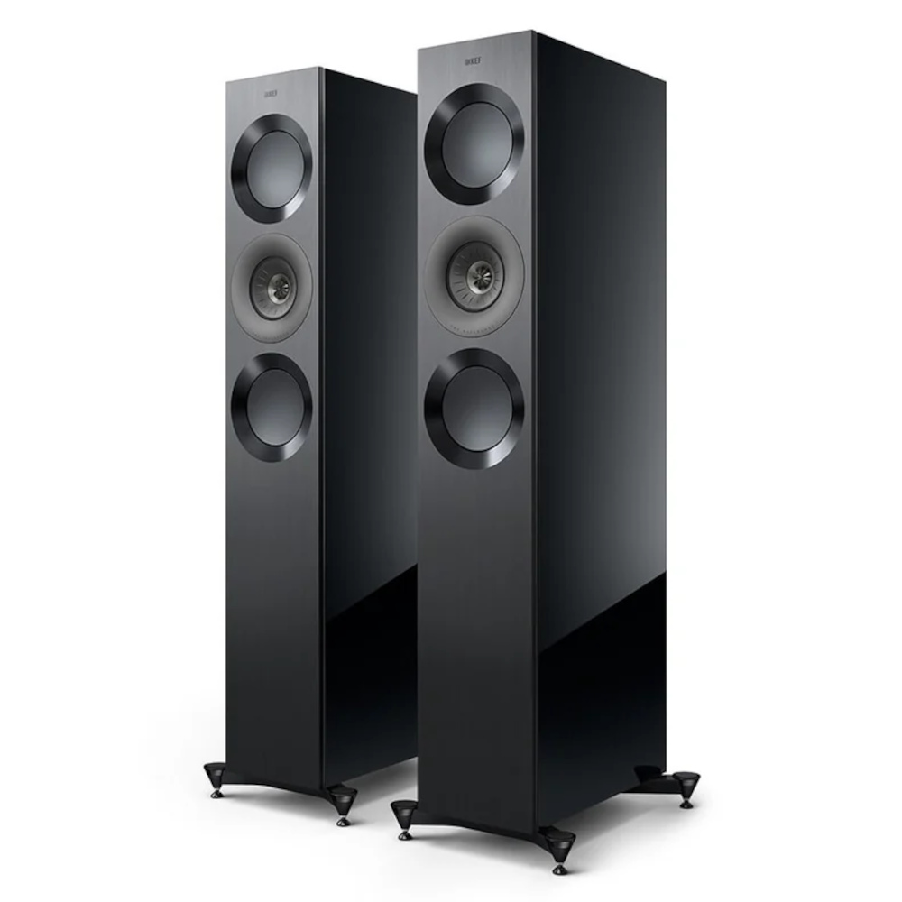 Тонколони KEF Reference 3 Meta - черен гланц/сиви - SoundGround музикален магазин