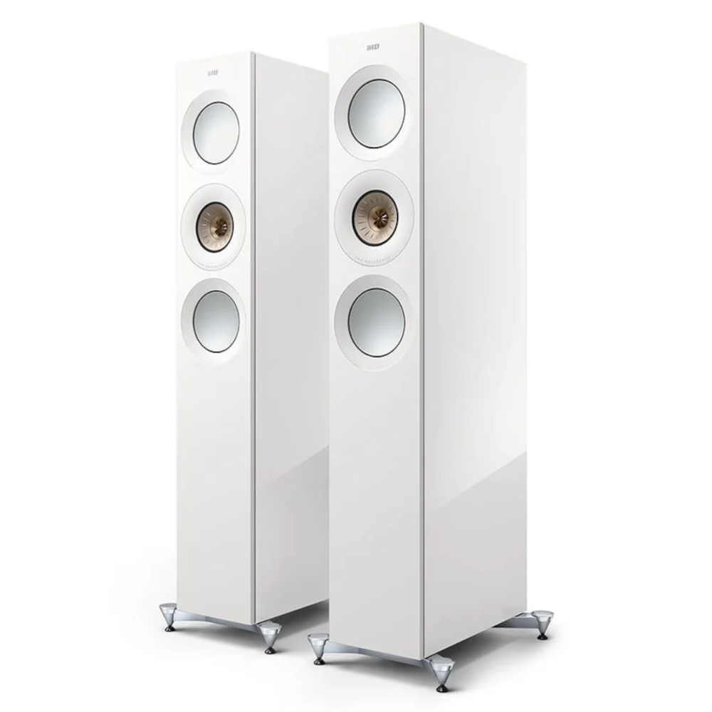 Тонколони KEF Reference 3 Meta - бял гланц/бежови - SoundGround музикален магазин