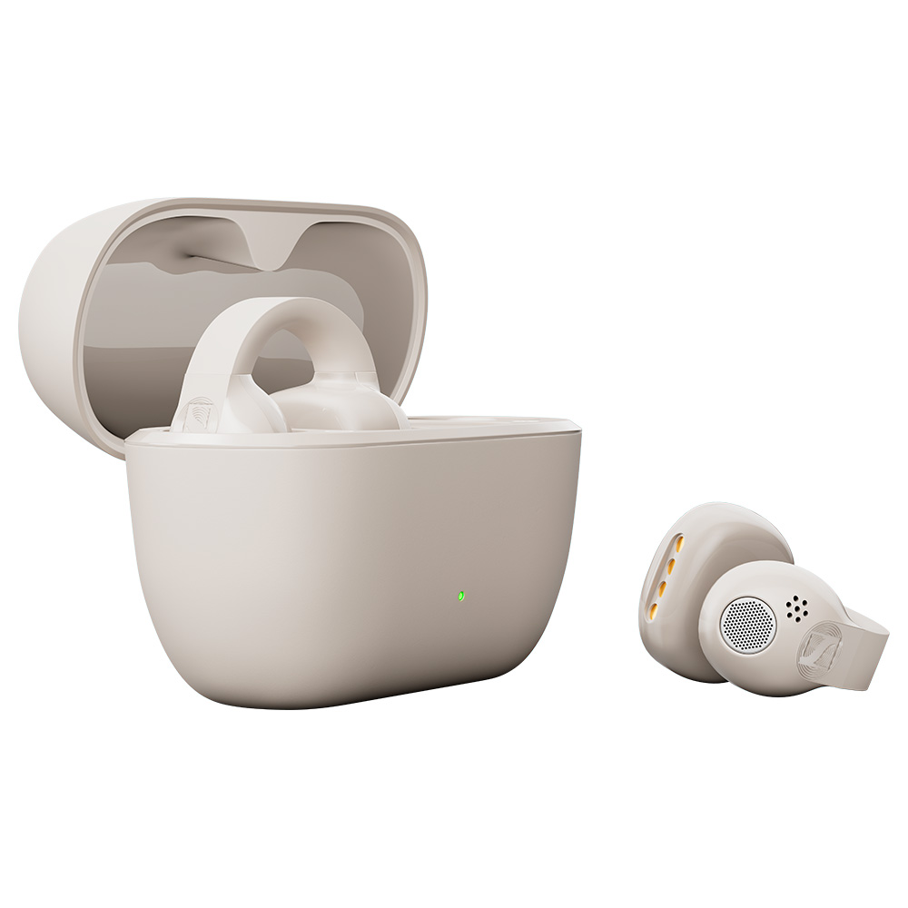 Sennheiser ACCENTUM Clip Earbuds - Cream - case