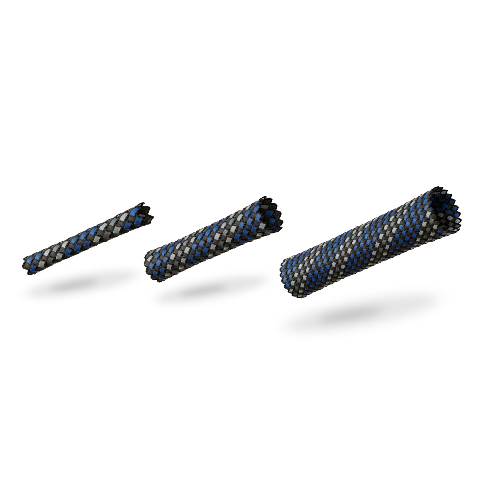VIABLUE Cable Sleeve Blue - per 1m - three