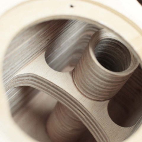 AQ Audio WRS MM2 Passive Monitor Speakers - Beech Plywood - Detail