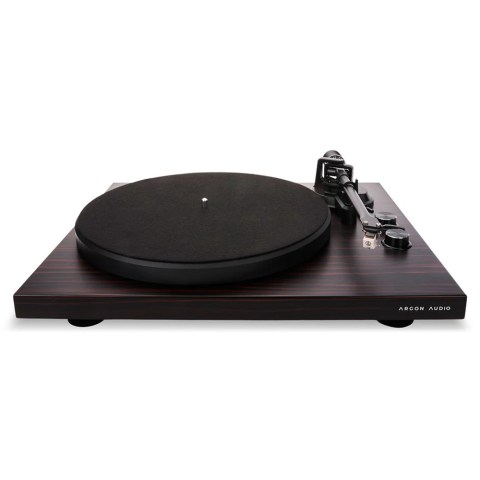 Argon Audio TT MK2 Turntable - Satin Mahogany - front