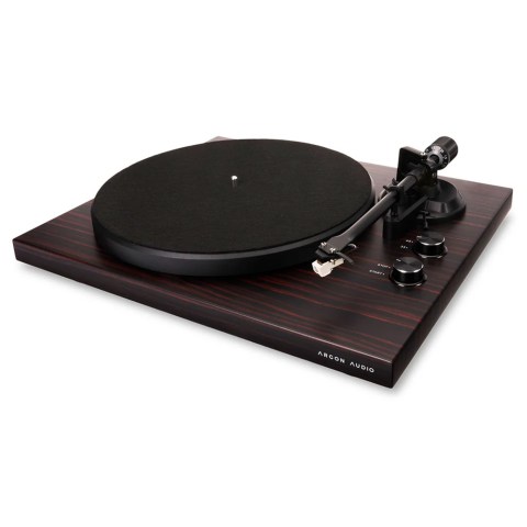 Argon Audio TT MK2 Turntable - Satin Mahogany - left