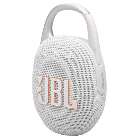 JBL Clip 5 Portable Bluetooth Speaker - White