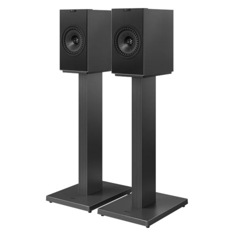 KEF Coda W Speakers - Black - stand