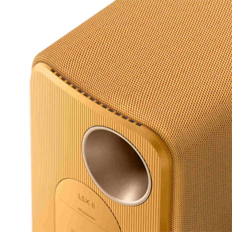 KEF LSX II Speakers - Amber Haze - left