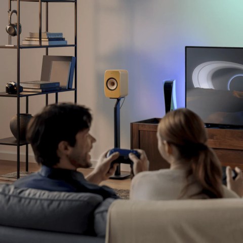 KEF LSX II Speakers - Amber Haze - life