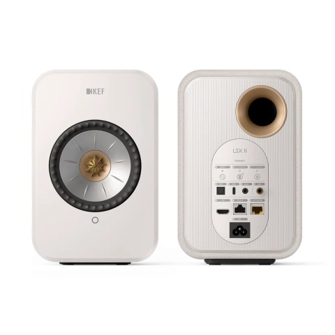 KEF LSX II Speakers - Cotton White - two