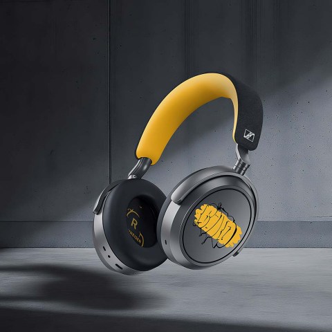 Sennheiser MOMENTUM 4 Wireless 80th Anniversary Edition Headphones - Yellow - lifestyle
