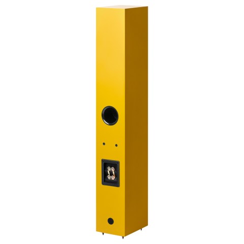 Pro-Ject Speaker Box 12 E Carbon Floorstanding Speakers - Satin Golden Yellow - Backview