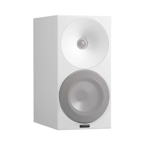 Amphion Argon3S Bookshelf Speakers - Full White - Angled
