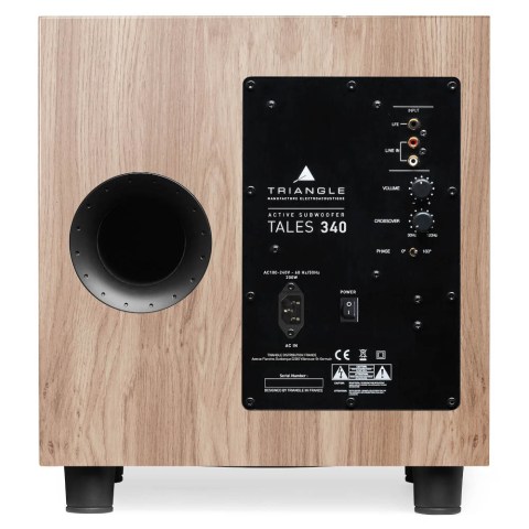 Triangle Tales 340 Subwoofer - Light Oak - back